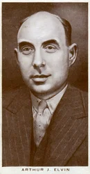 Arthur J Elvin, British boxing promoter, 1938