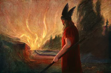 As the Flames Rise, Wotan Leaves, 1906