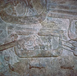 Assyrian relief of the transport of wood