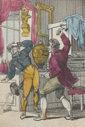 Auctioneer & Lawyer, Auctioneer Knocking Down a Bad Lot, Early 19th Century