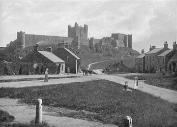 Bamborough Castle, from the village