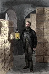 Banknote Store in the Vaults of the Bank of England, c1870