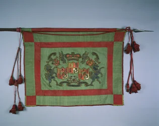 Banner with Royal Coat of Arms of Great Britain