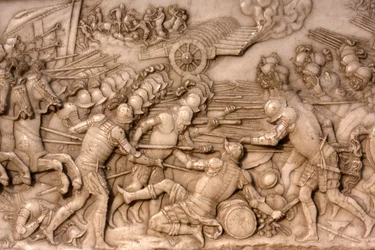 Tomb of Francis I and Claude of France, Depiction of the Battle of Marignano in 1515