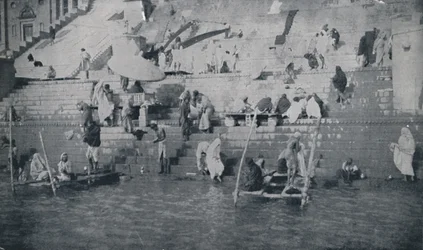 Bathing at Benares, 1924