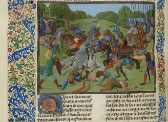Battle between Turks under Sultan Murad I and Serbs