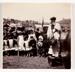 Beach entertainer, c 1905