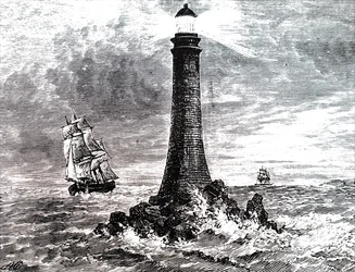 Bell Rock Lighthouse in a storm