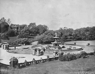 Bethesda Fountain, Central Park, New York, c1897