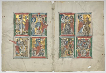 Bifolio with Scenes from the Life of Christ, 1230-1240