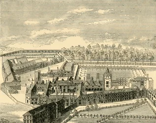 Birds Eye View of the Old Charterhouse, c1872