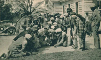 Black Caddies Playing Craps, c. 1920s