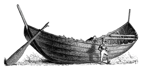 Boat for Fourteen Pairs of Oars, Found at Nydam, Jutland