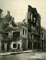 Bombed Buildings in Belgrade, Serbia, First World War, October 1915