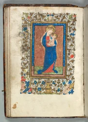 Book of Hours Use of Metz: Fol. 26v, Virgin and Child, c. 1440