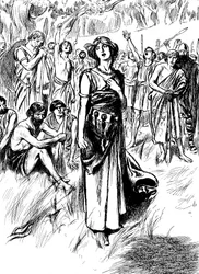 Boudicca Boadicea, 1st Century British Queen of the Iceni, Rallying Her Troops