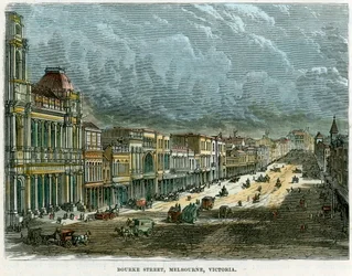 Bourke Street, Melbourne, Victoria, Australia, c1880
