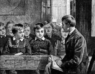Boys class at an American Sunday School, 1890