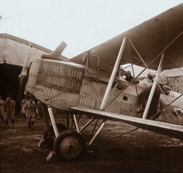 Breguet Biplane About to Take Off