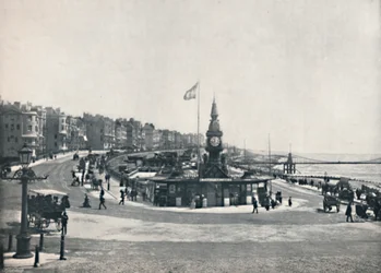 Brighton - Entrance to the Aquarium, Showing the Chain Pier
