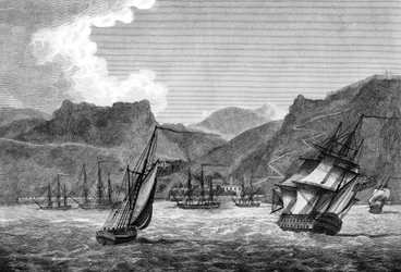 British shipping off St Helena