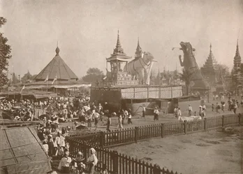 Buddhist Cremation Scene. - A Phoongyi-byan