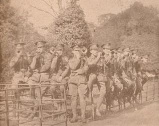Buglers Practicing in a London Park, c1915