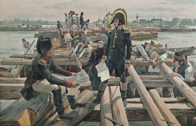 Building the Bridge at the Island of Lobau