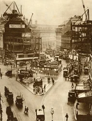 Building Work at Piccadilly Circus in London