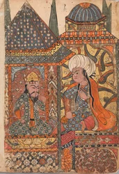 Burzuyeh is Summoned by Nushirvan on His Return from India, Folio from a Kalila, 18th Century