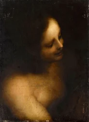 Bust-length female nude