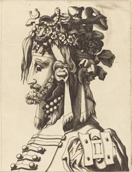 Bust of a Man in an Extravagant Costume