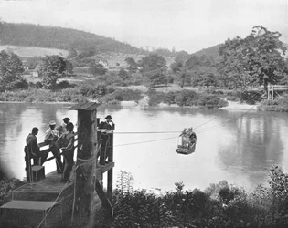 Cable Ferry, near La Colle, Pennsylvania, USA, c1900