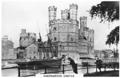 Caernarvon Castle, Caernarfon in North Wales, 1936