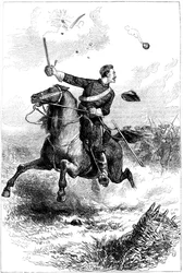 Captain Northrop leading the attack at Knoxville, Tennessee, American Civil War