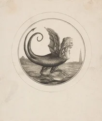 Caricature Showing Marie Antoinette as a Dragon