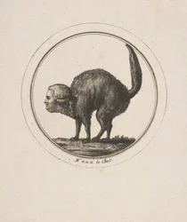 Caricature Showing the Comte de Provence as a Cat, 18th century