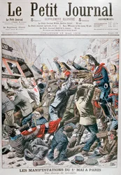 Cavalry Charge during the Demonstration for the 1st May in Paris