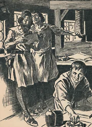 Caxton in His Printing Shop, c1907