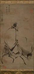 Chan master riding a mule, before 1249