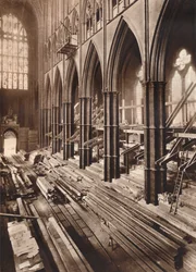 Changing the Interior of the Abbey, 1937