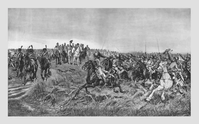 Charge of the French Cuirassiers, late 19th century