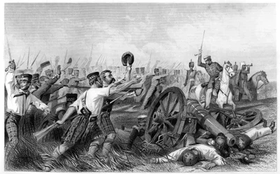 Charge of the Highlanders before Cawnpore, under General Havelock, 1857, c1860