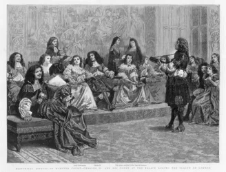 Charles II and his court at the palace during the Plague of London, c1665-1666