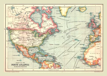 Chart of the North Atlantic