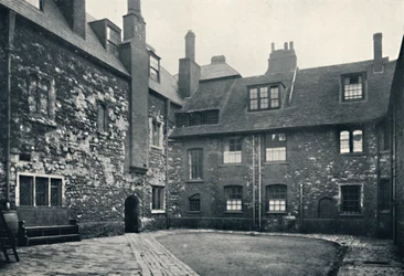 Charterhouse. Interior of Wash-House Court, 1925