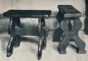 Charterhouse: Two Ancient Stools, Now Preserved in the Library, 1925