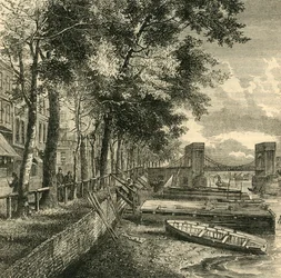 Cheyne Walk and Cadogan Pier, c1876