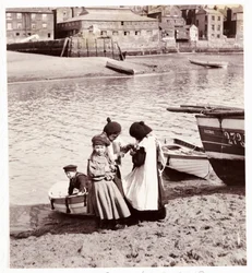 Children playing by the water