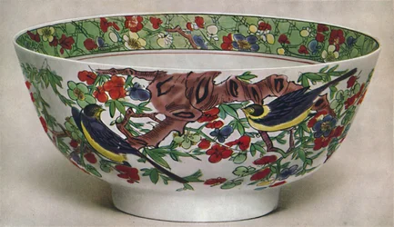 Chinese Porcelain Bowl. Famille Verte. Period of Kang Hsi, 1662-1722, 1928